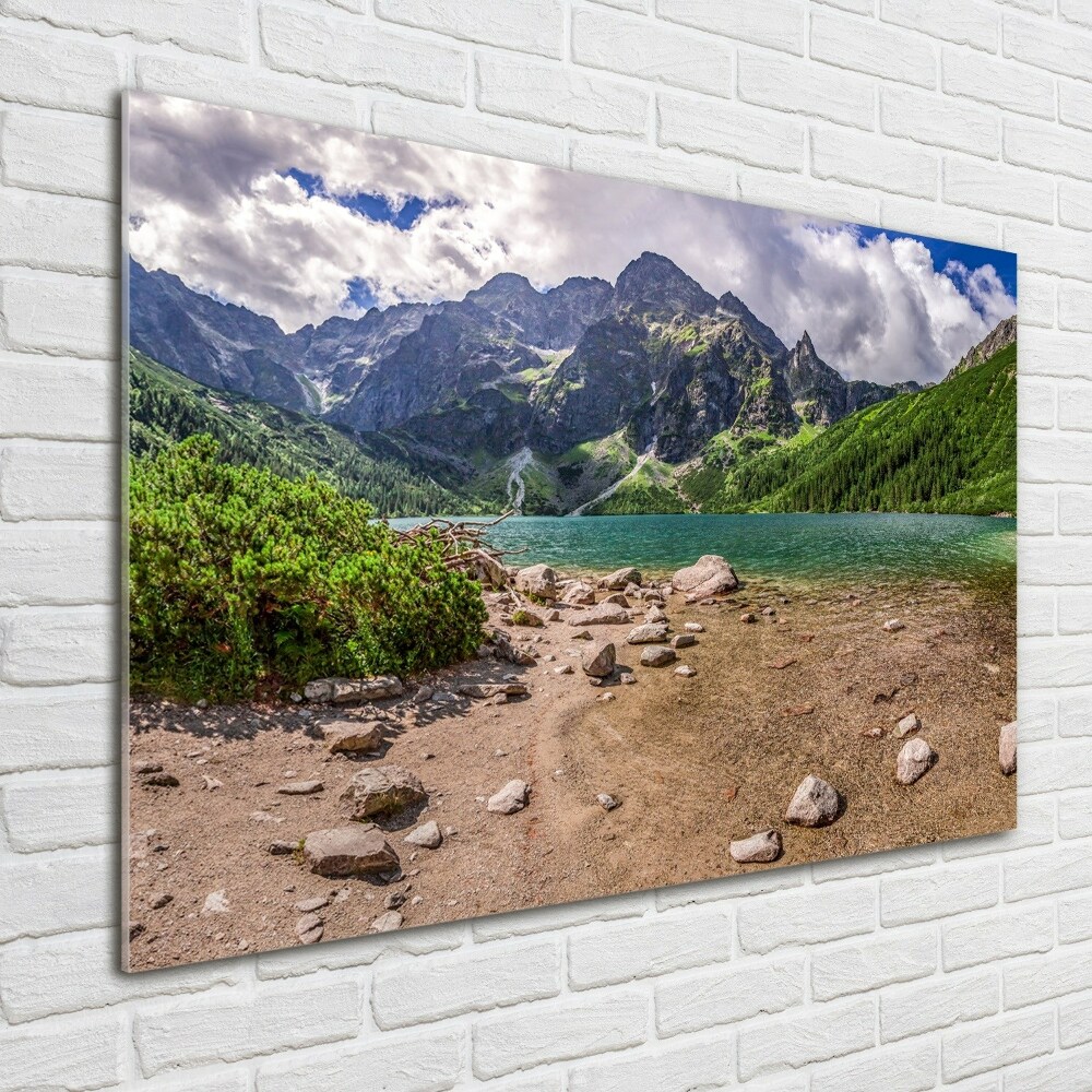 Foto obraz szklany Jezioro w górach