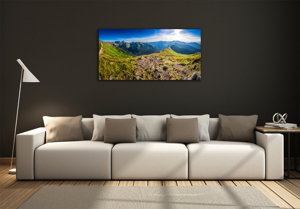 Fotoobraz na ścianę szklany Panorama górska