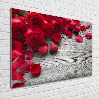 Foto obraz szkło hartowane Czerwone róże
