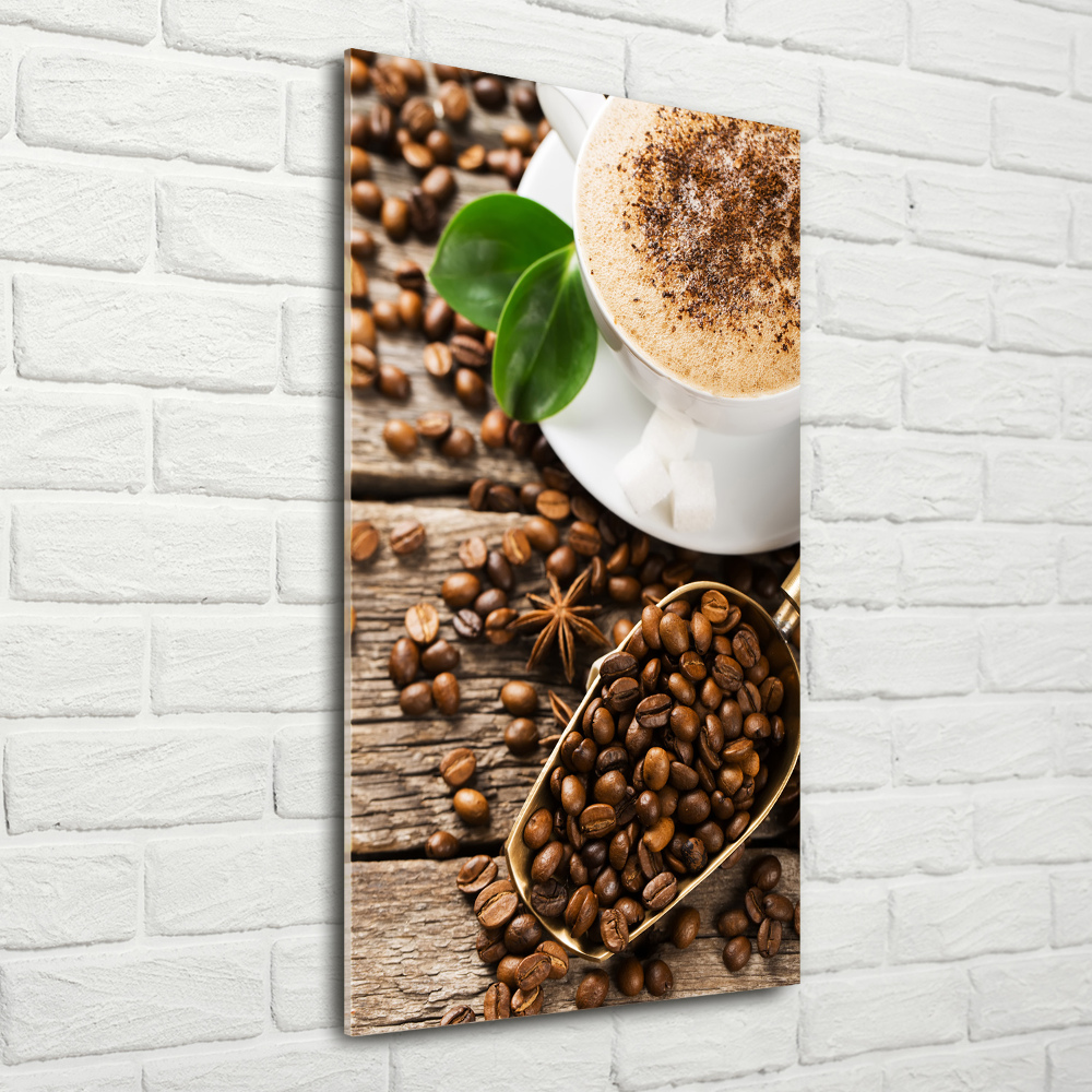 Nowoczesny foto obraz na ścianę pionowy Kawa