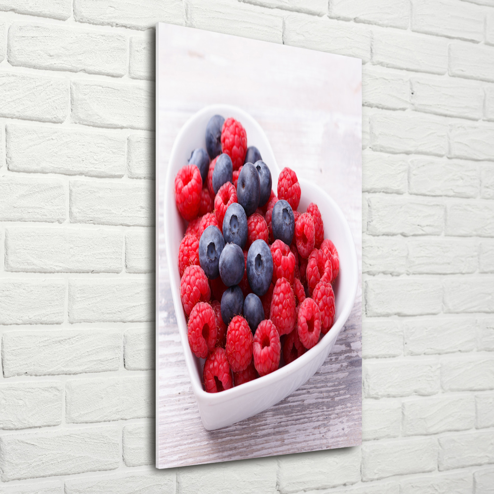 Foto obraz na szkle pionowy Maliny i jagody
