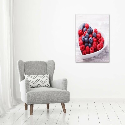 Foto obraz na szkle pionowy Maliny i jagody