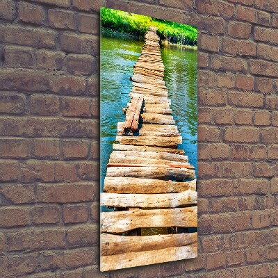 Foto obraz zdjęcie na szkle pionowy Drewniany most