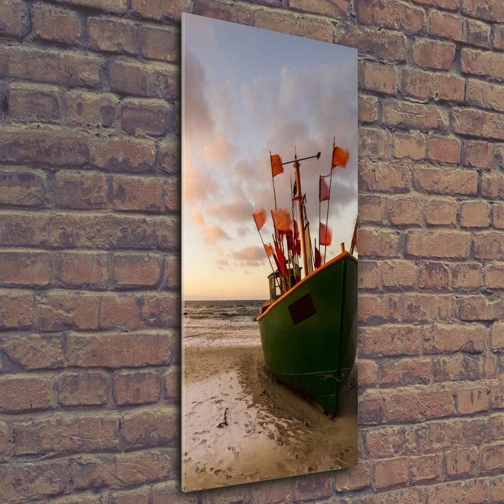 Foto obraz szkło hartowane pionowy Kuter rybacki