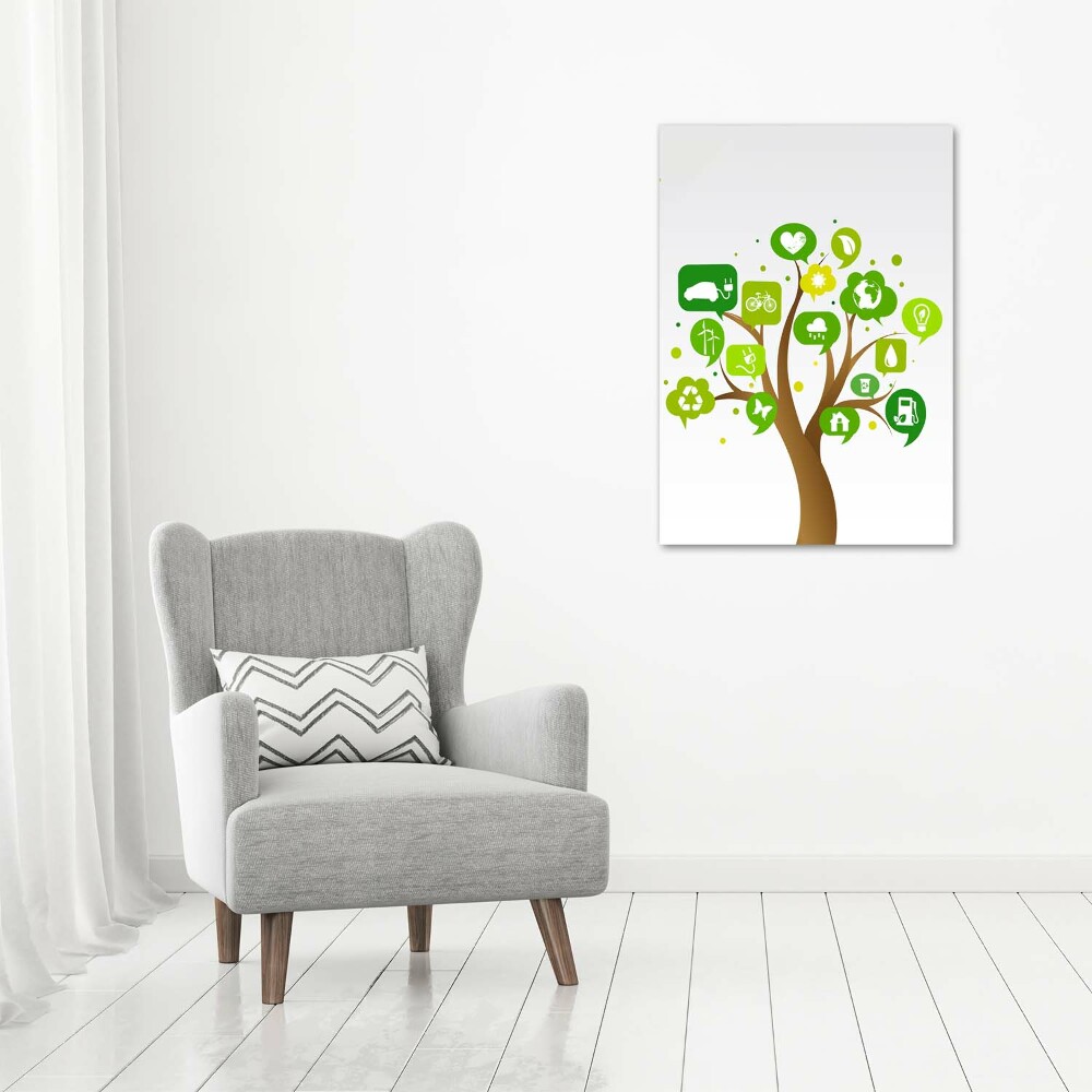 Foto obraz na szkle pionowy Ekologiczne drzewo