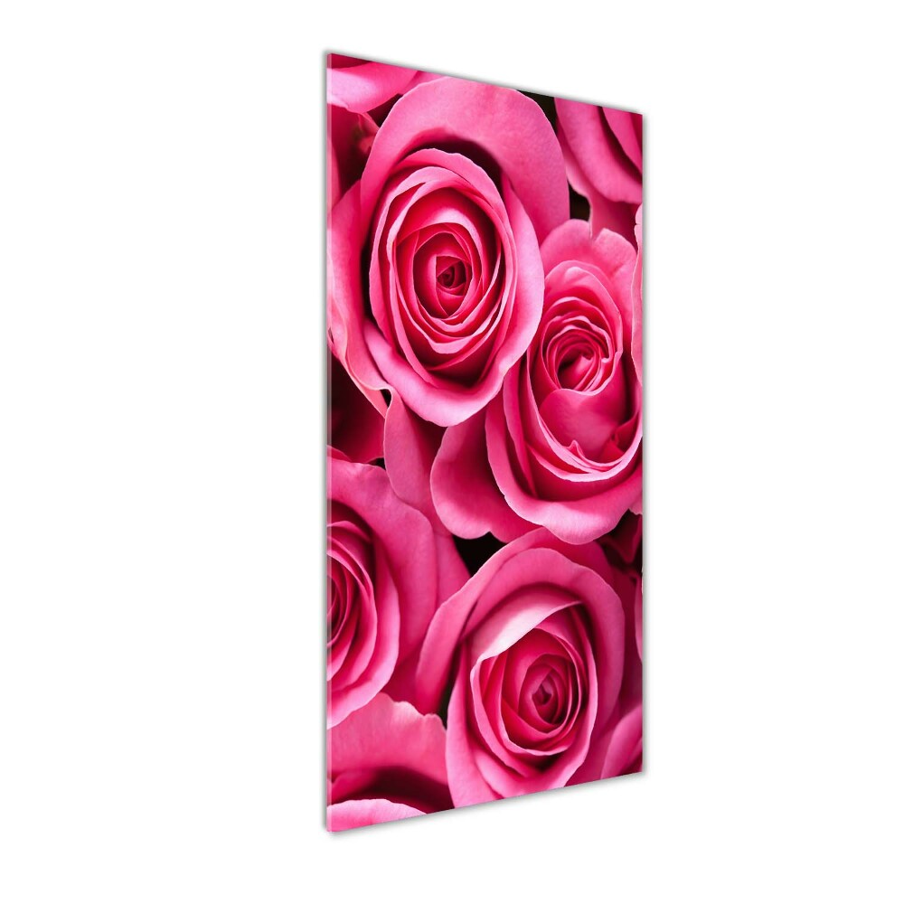 Foto obraz szkło hartowane pionowy Różowe róże