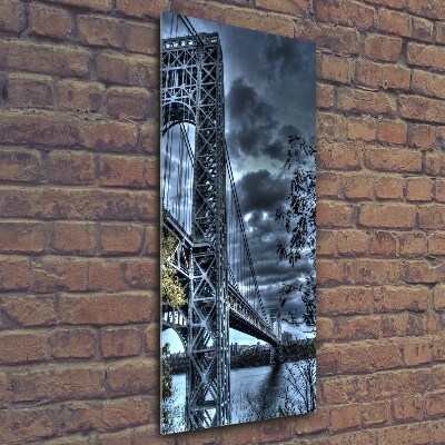 Foto obraz zdjęcie na szkle pionowy Most Nowy Jork
