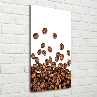 Foto obraz szkło hartowane pionowy Ziarna kawy