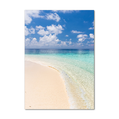 Foto obraz zdjęcie na szkle pionowy Plaża Malediwy