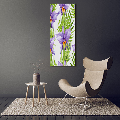 Foto obraz szklany pionowy Orchidea i palmy
