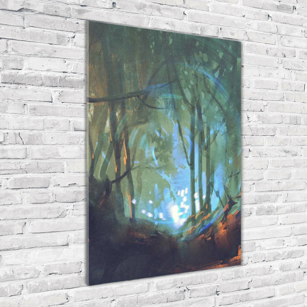 Foto obraz szkło hartowane pionowy Mistyczny las