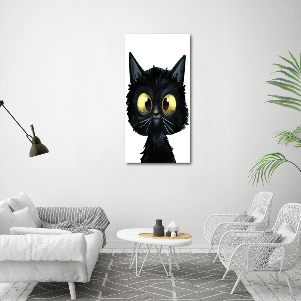 Foto obraz zdjęcie na szkle pionowy Kot