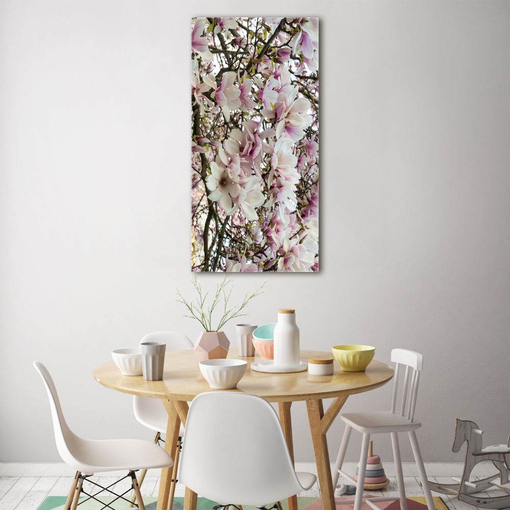 Foto obraz na szkle pionowy Kwiaty magnolii