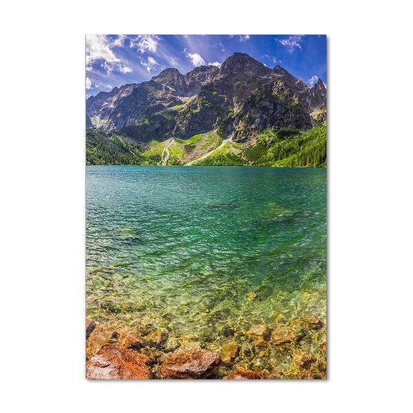 Foto obraz na szkle pionowy Morskie oko Tatry