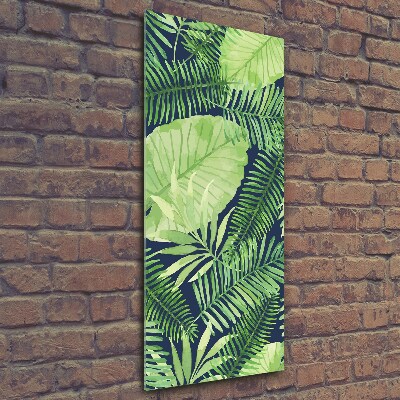 Foto obraz na szkle pionowy Tropikalne liście