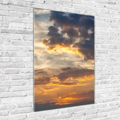 Foto obraz na szkle pionowy Zachód słońca niebo