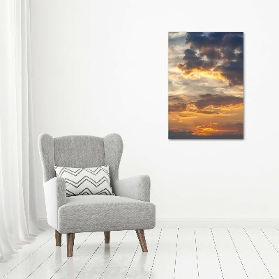 Foto obraz na szkle pionowy Zachód słońca niebo