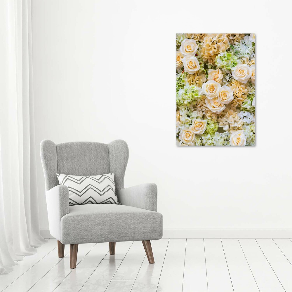Foto obraz zdjęcie na szkle pionowy Weselne kwiaty