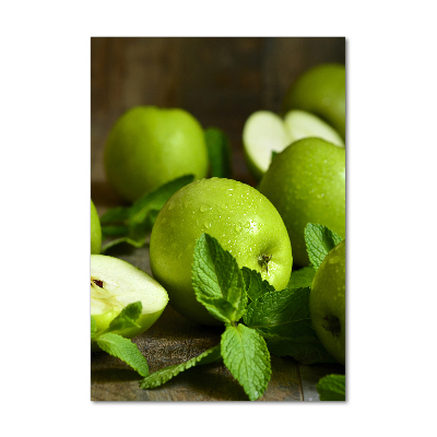 Foto obraz zdjęcie na szkle pionowy Zielone jabłka