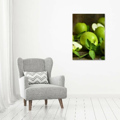 Foto obraz zdjęcie na szkle pionowy Zielone jabłka