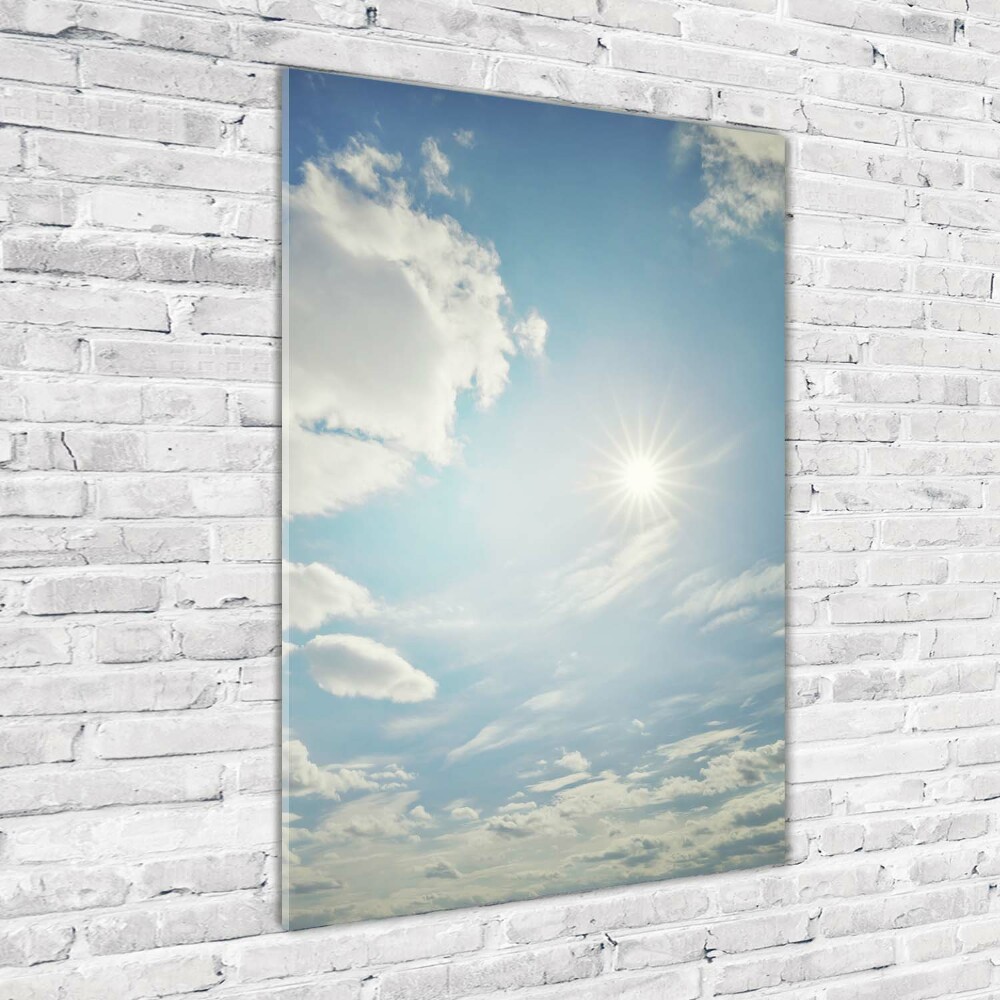 Foto obraz szklany pionowy Słońce na niebie