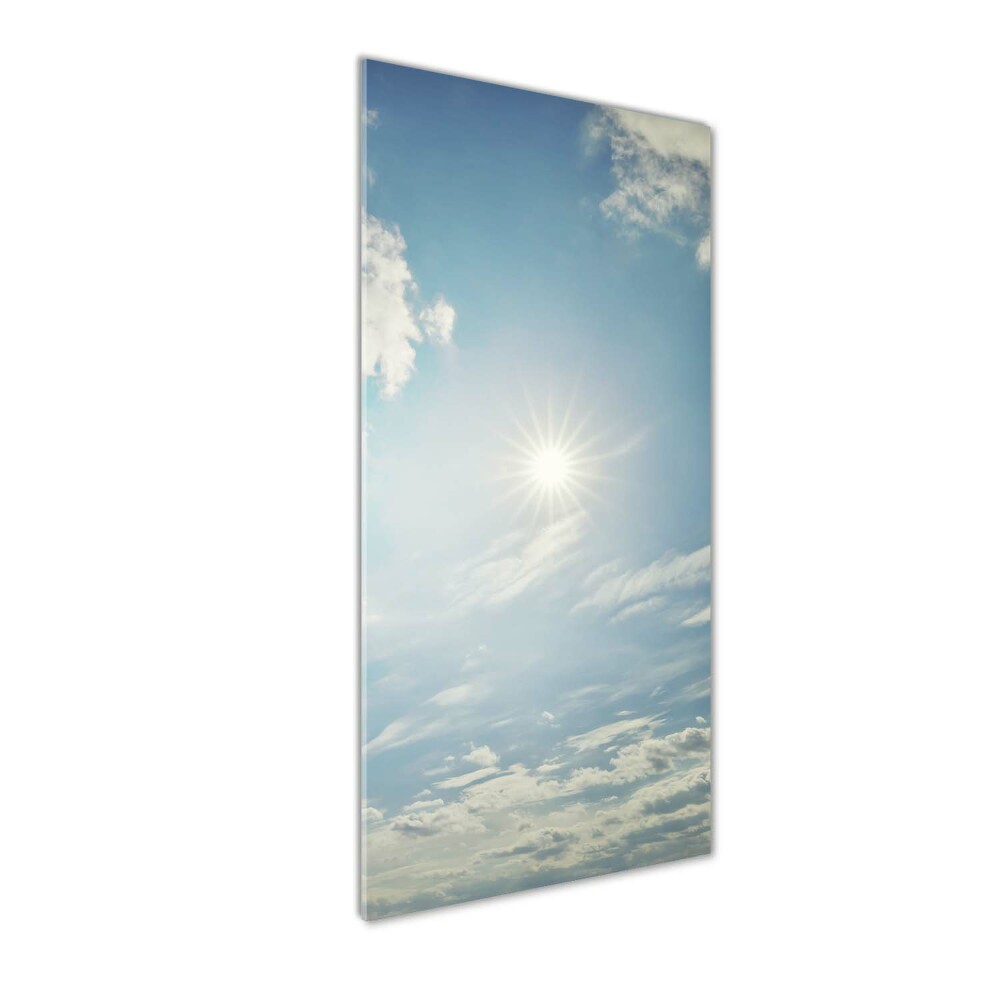 Foto obraz szklany pionowy Słońce na niebie