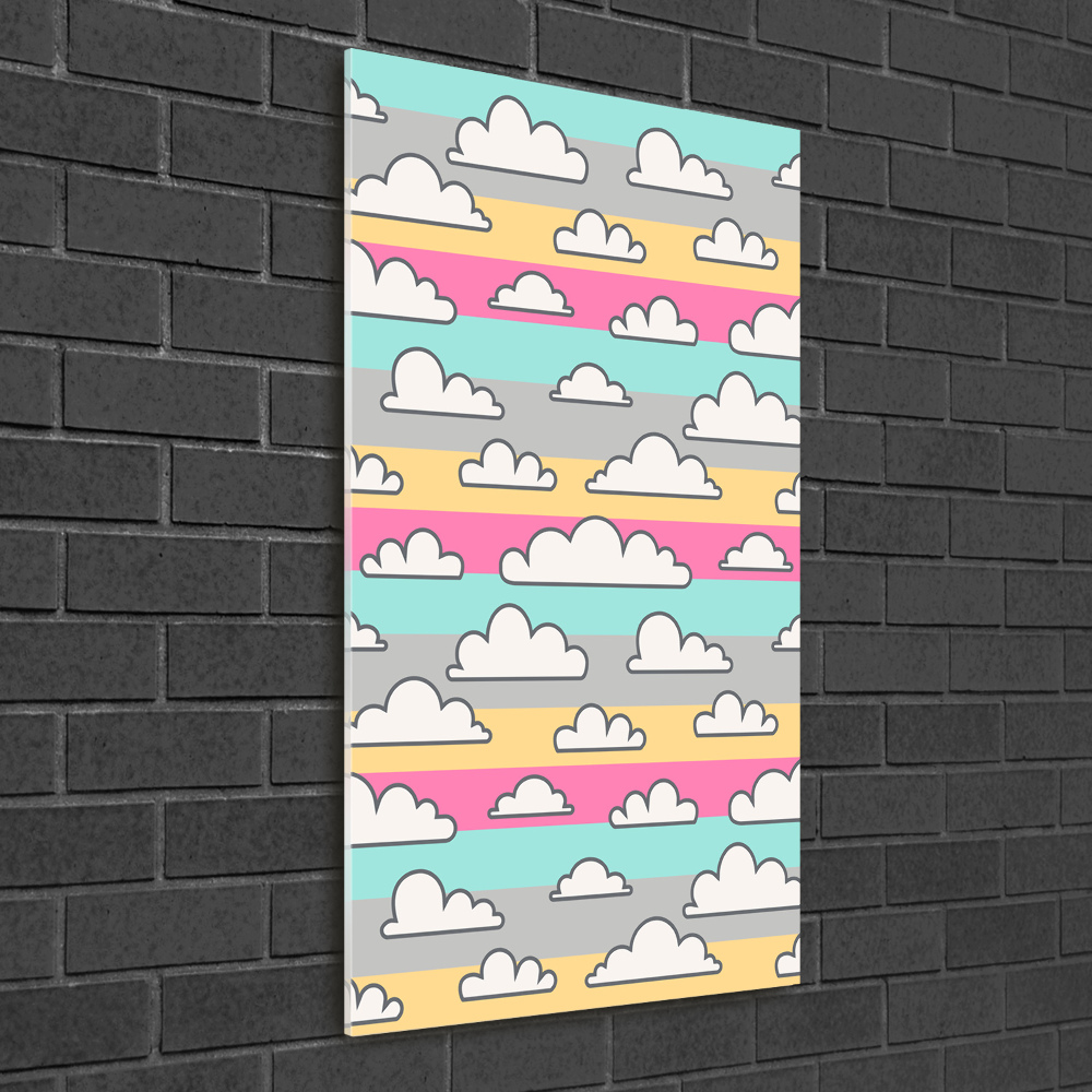 Foto obraz na szkle pionowy Chmury kolorowe tło