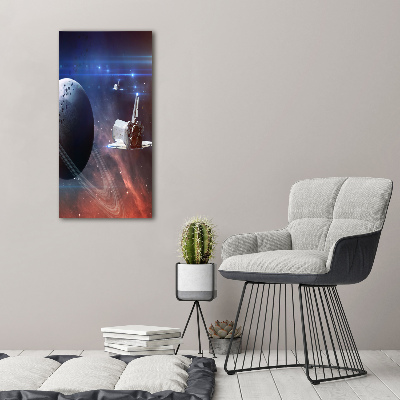 Foto obraz szklany pionowy Statek kosmiczny