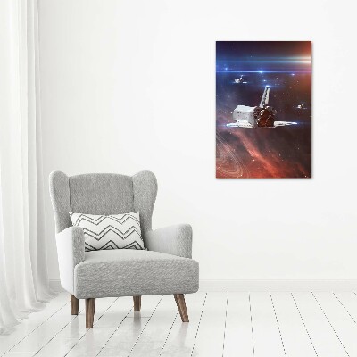 Foto obraz szklany pionowy Statek kosmiczny