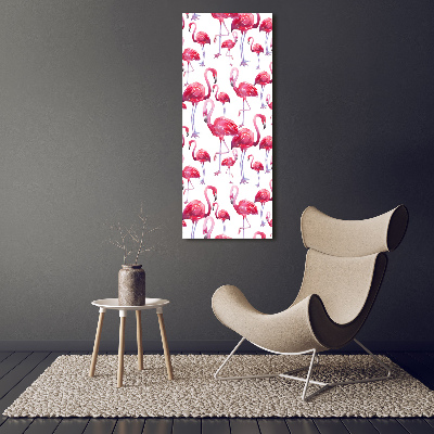 Foto-obraz szkło hartowane pionowy Flamingi