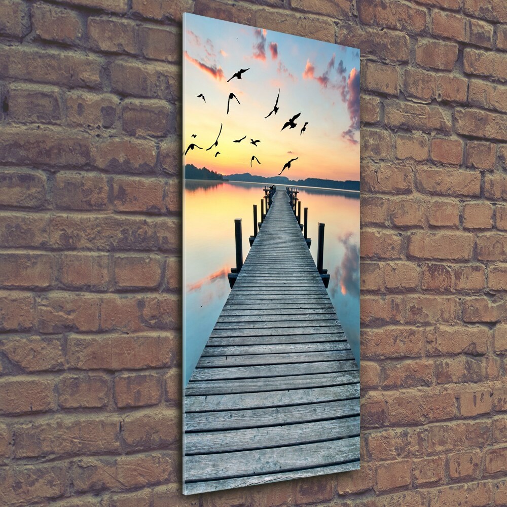 Foto obraz zdjęcie na szkle pionowy Drewniane molo
