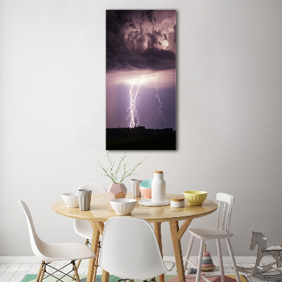 Foto obraz na szkle pionowy Burza z piorunami