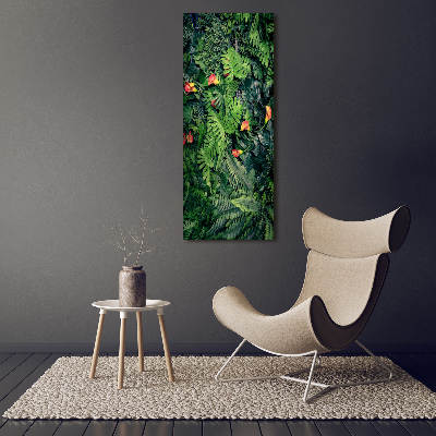 Foto obraz na szkle pionowy Tropikalne rośliny