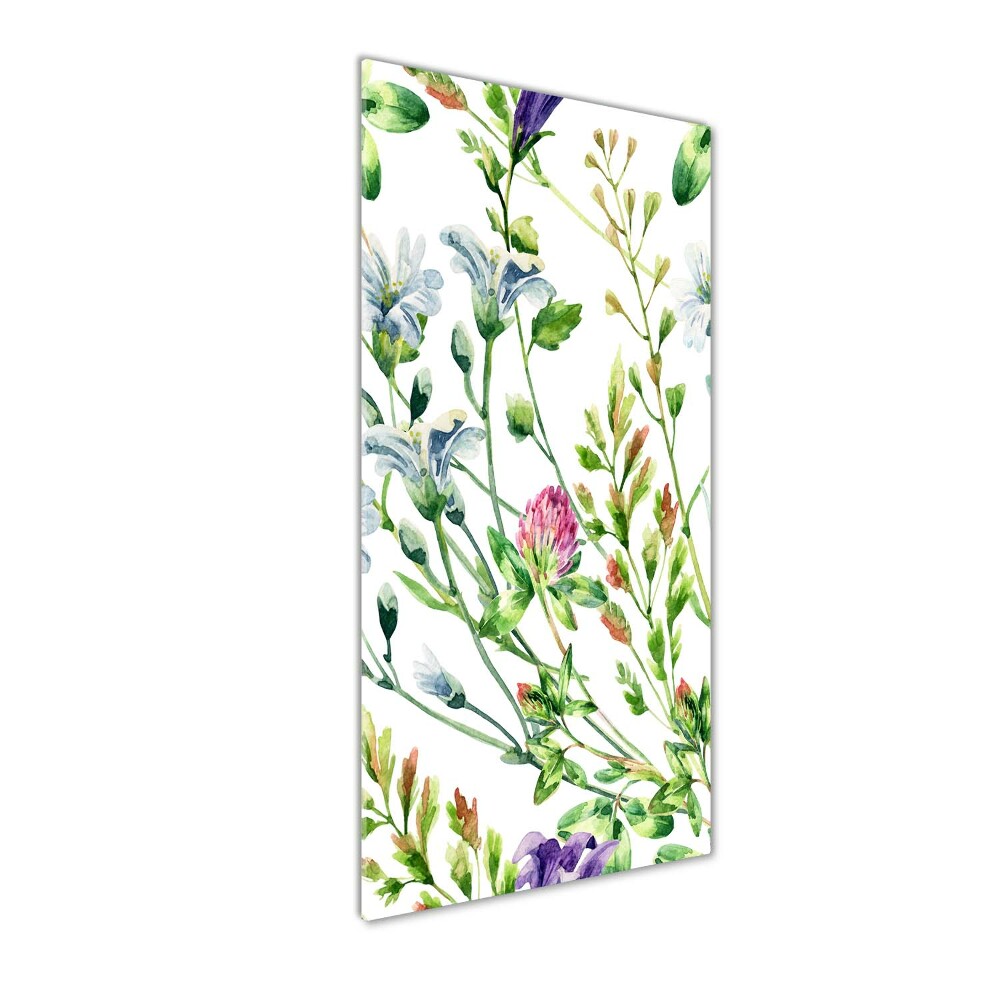 Foto obraz szkło hartowane pionowy Polne kwiaty