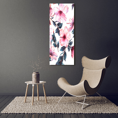 Foto-obraz szkło hartowane pionowy Hibiskus
