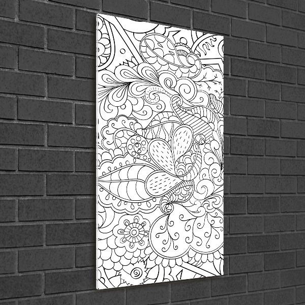 Foto obraz szkło hartowane pionowy Tło Zentangle