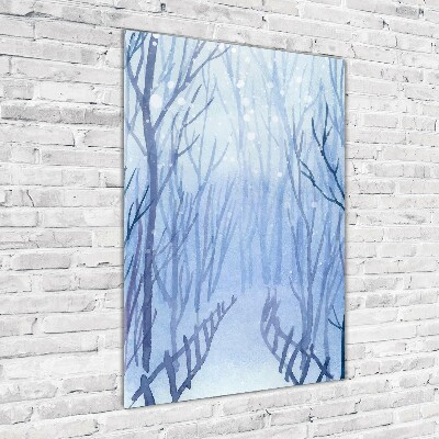 Foto-obraz szkło hartowane pionowy Las zimą