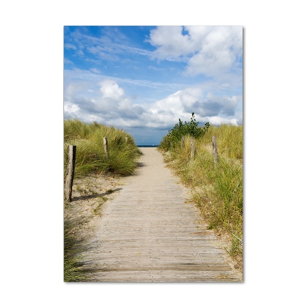 Foto obraz szklany pionowy Ścieżka na plażę