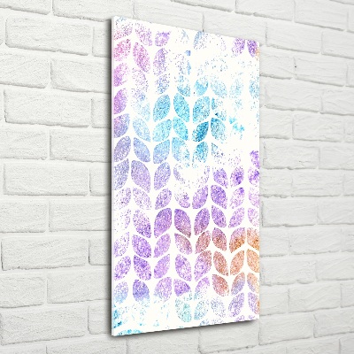Foto obraz na szkle pionowy Kolorowe listki