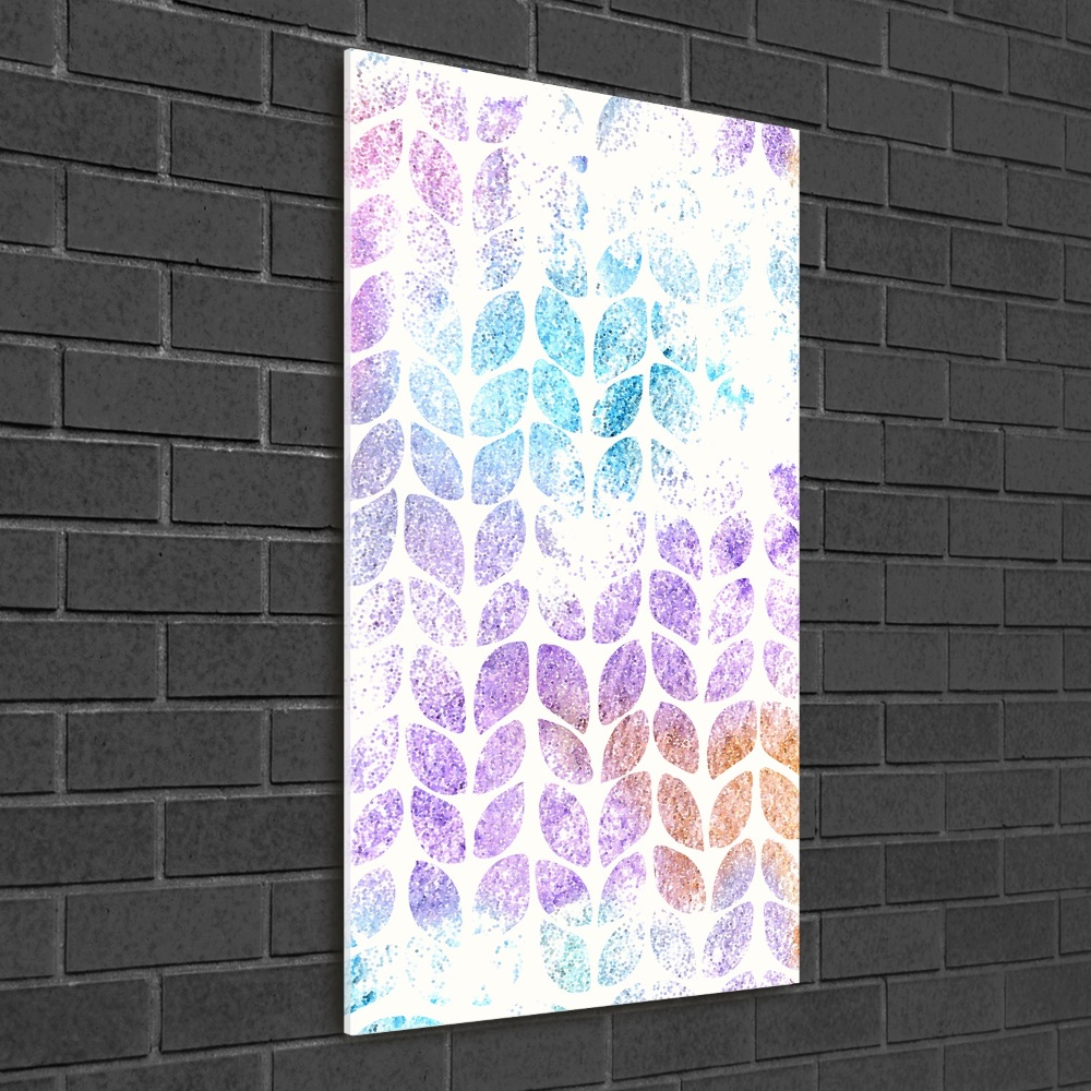 Foto obraz na szkle pionowy Kolorowe listki