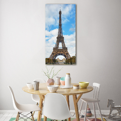 Foto obraz na szkle pionowy Wieża Eiffla Paryż