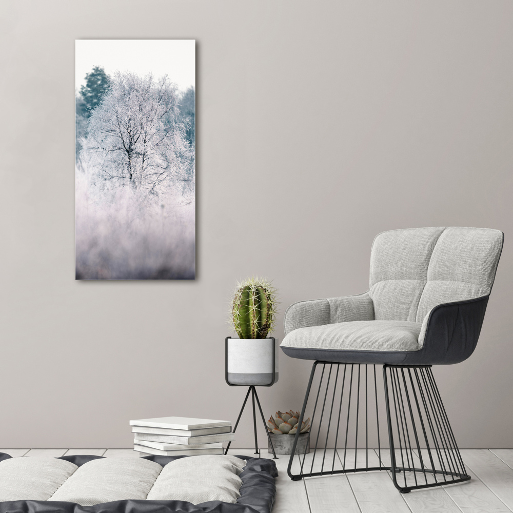 Foto-obraz szkło hartowane pionowy Las zimą