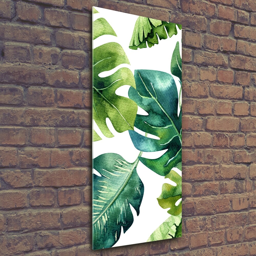 Foto obraz na szkle pionowy Tropikalne liście