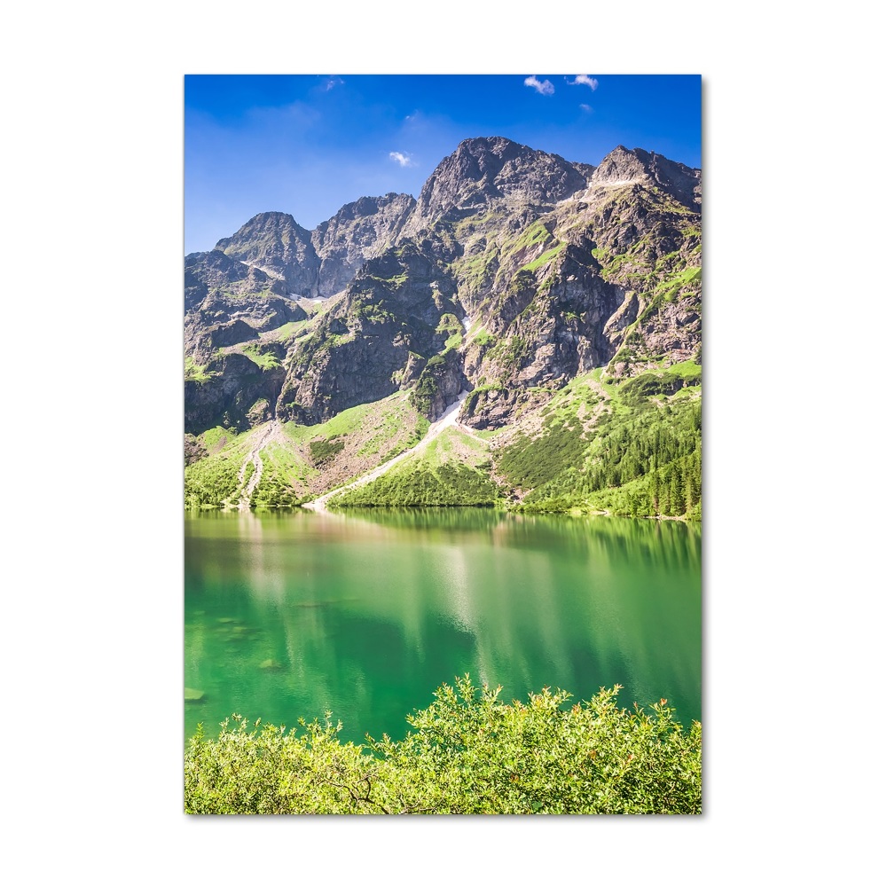 Foto obraz na szkle pionowy Morskie oko Tatry