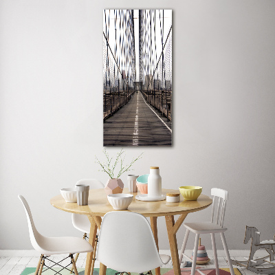 Foto obraz szklany pionowy Most Brookliński