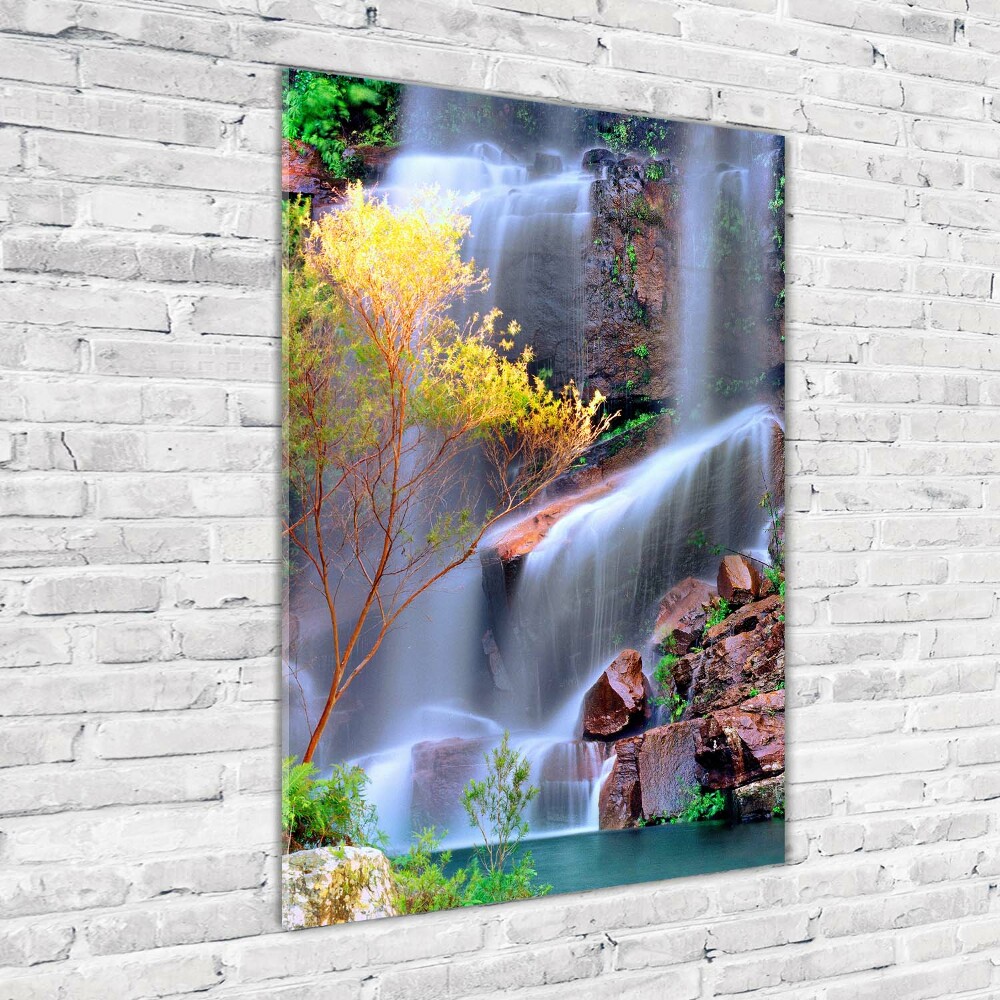 Foto-obraz szkło hartowane pionowy Wodospad