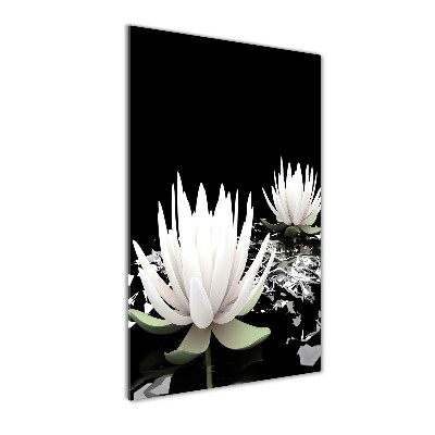 Foto obraz szkło hartowane pionowy Kwiat lotosu