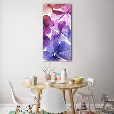 Foto obraz szklany pionowy Fioletowe kwiaty