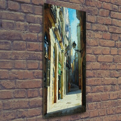 Foto obraz na szkle pionowy Ulice Barcelony