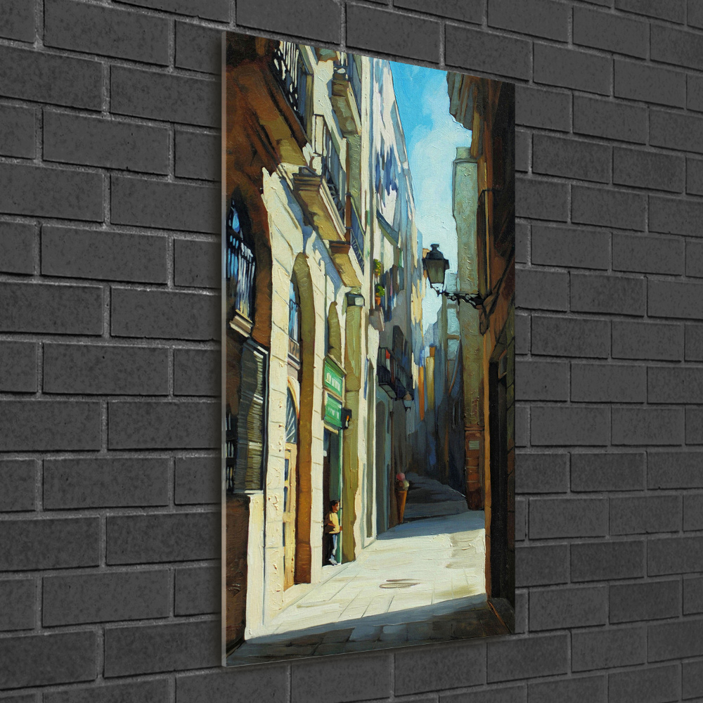 Foto obraz na szkle pionowy Ulice Barcelony